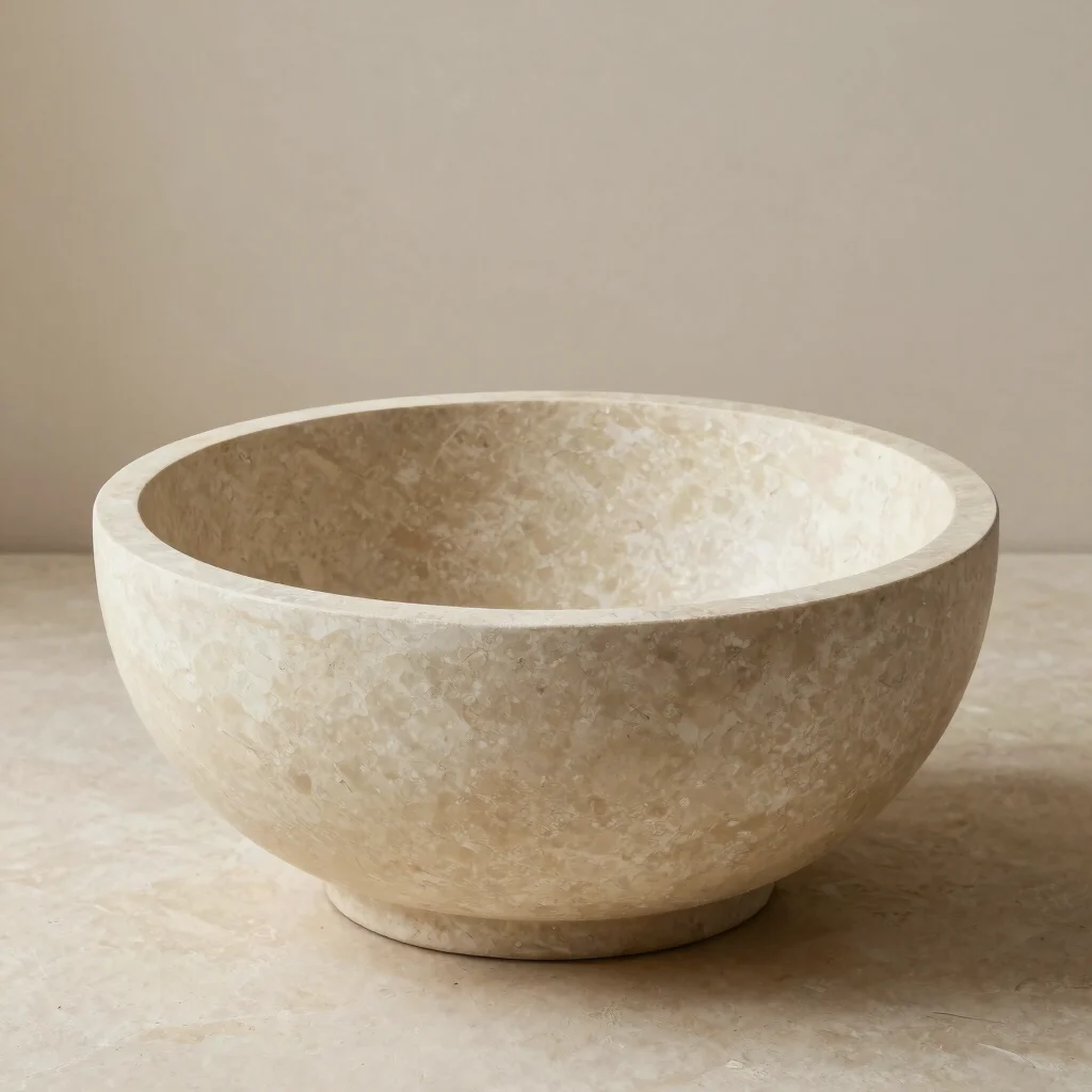 Travertine Vessel Basin
