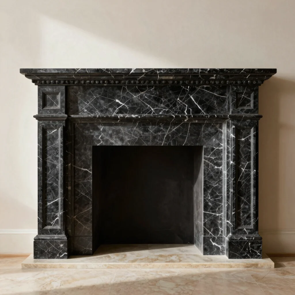 Nero Marble Hearth